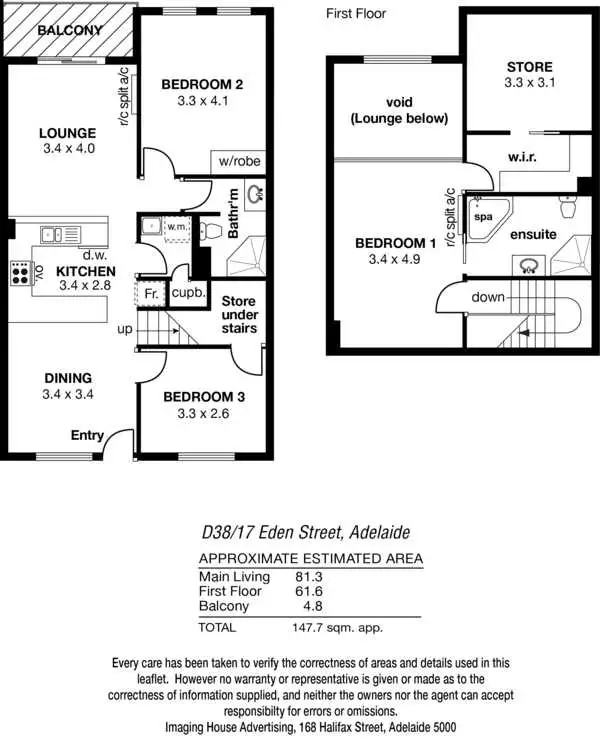 Floorplan of Homely apartment listing, 38D/17 Eden Street, Adelaide SA 5000