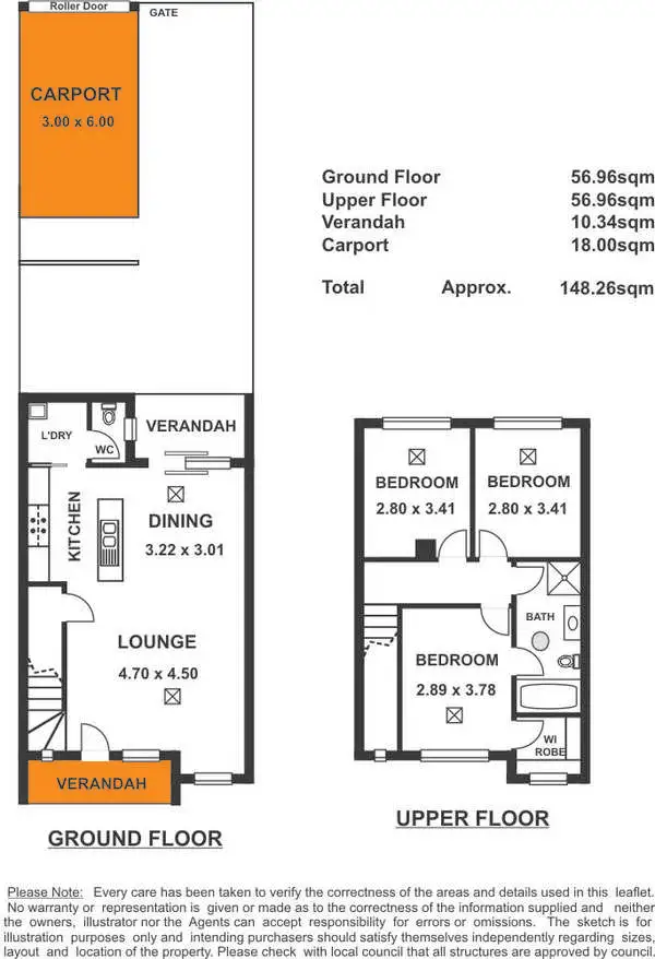 Floorplan of Homely townhouse listing, 15 Bruno Drive, Blakeview SA 5114