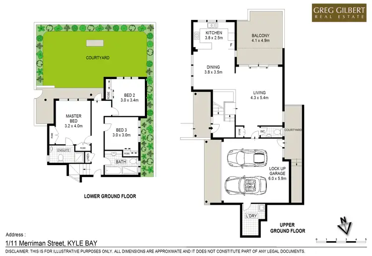 Floorplan of Homely townhouse listing, 1/11 Merriman Street, Kyle Bay NSW 2221