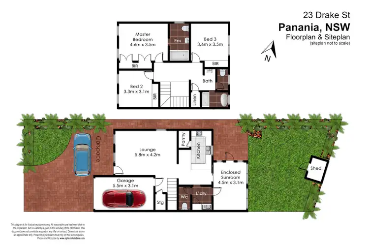 Floorplan of Homely semi-detached listing, 23 Drake Street, Panania NSW 2213