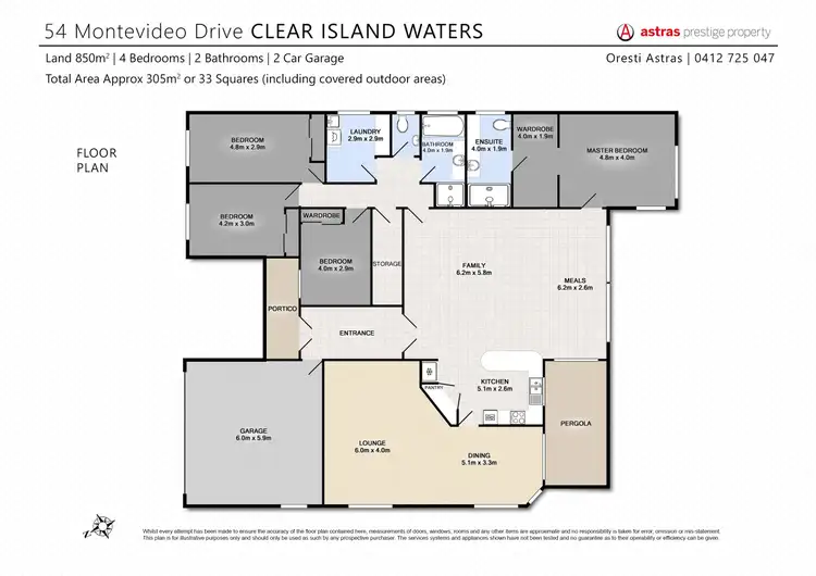Floorplan of Homely house listing, 54 Montevideo Drive, Clear Island Waters QLD 4226