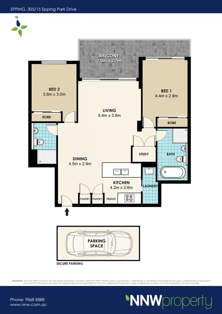 Floorplan of Homely unit listing, 305/14 Epping Park Drive, Epping NSW 2121