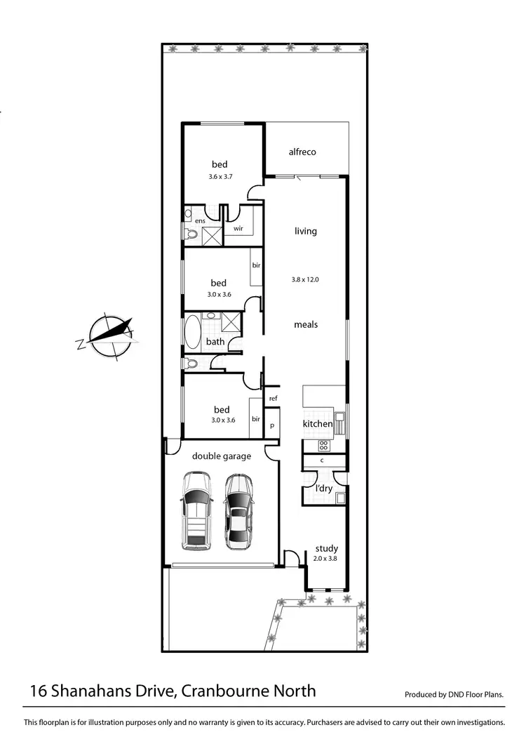 Floorplan of Homely house listing, 16 Shanahans Drive, Cranbourne North VIC 3977