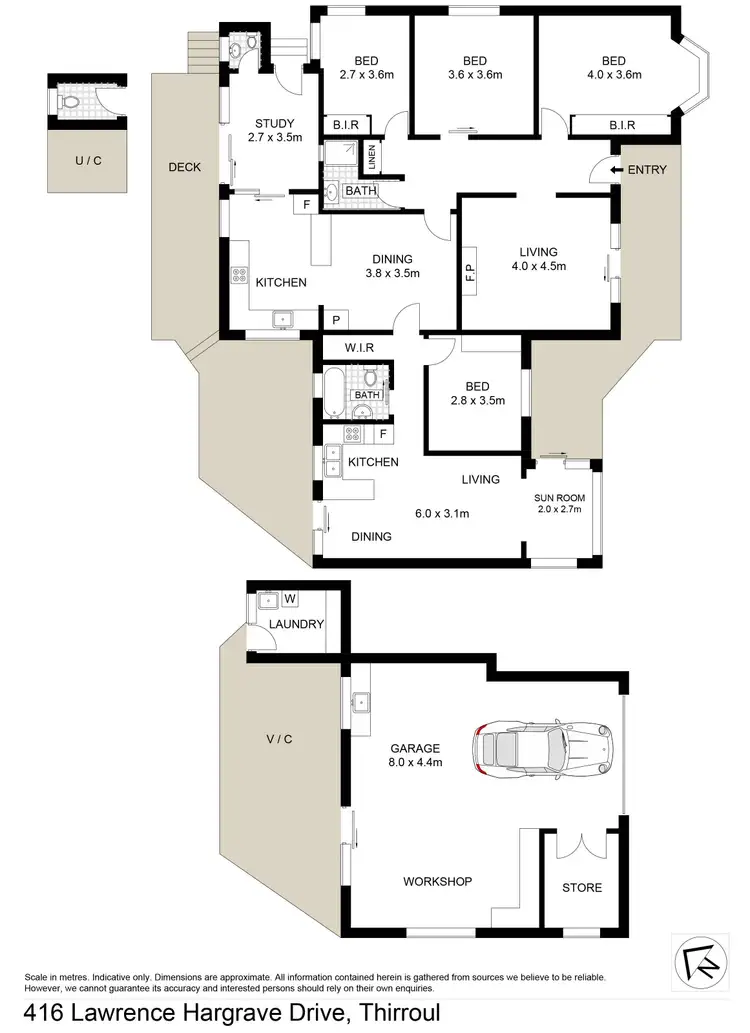 Floorplan of Homely house listing, 416 Lawrence Hargrave Drive, Thirroul NSW 2515