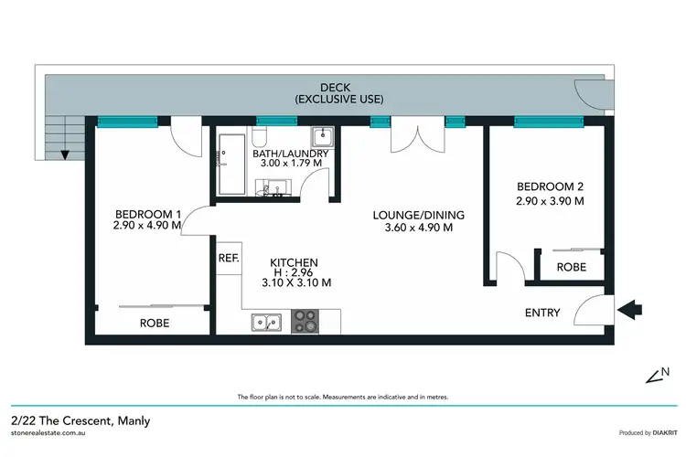 Floorplan of Homely apartment listing, 2/22 The Crescent, Manly NSW 2095