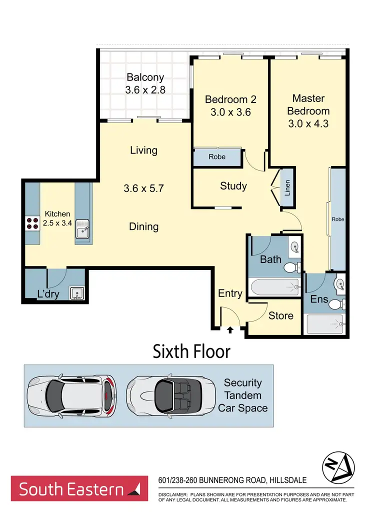 Floorplan of Homely unit listing, 601/238-262 Bunnerong Road, Hillsdale NSW 2036