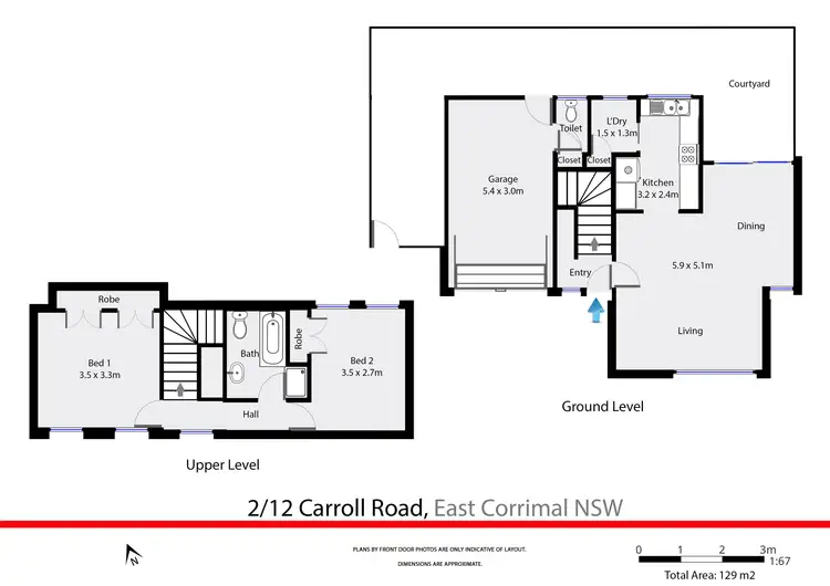 Floorplan of Homely townhouse listing, 2/12 Carroll Road, East Corrimal NSW 2518