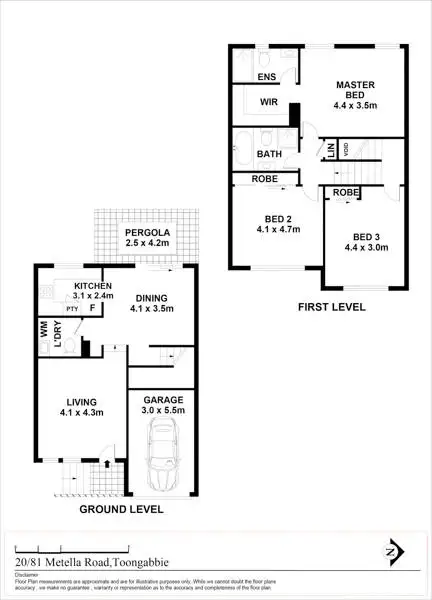 Floorplan of Homely townhouse listing, 20/81 Metella Road, Toongabbie NSW 2146