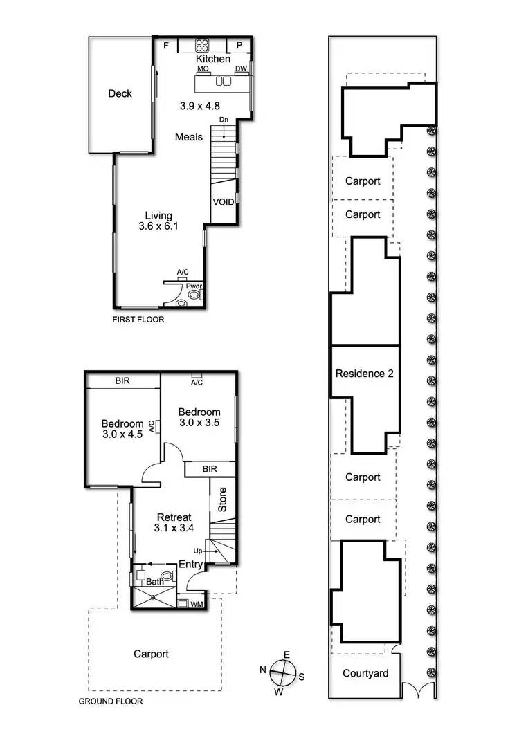 Floorplan of Homely townhouse listing, 4/213 Station Street, Edithvale VIC 3196