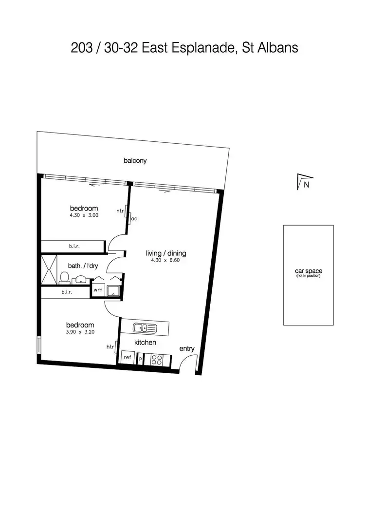 Floorplan of Homely apartment listing, 15/30-32 East Esplanade, St Albans VIC 3021