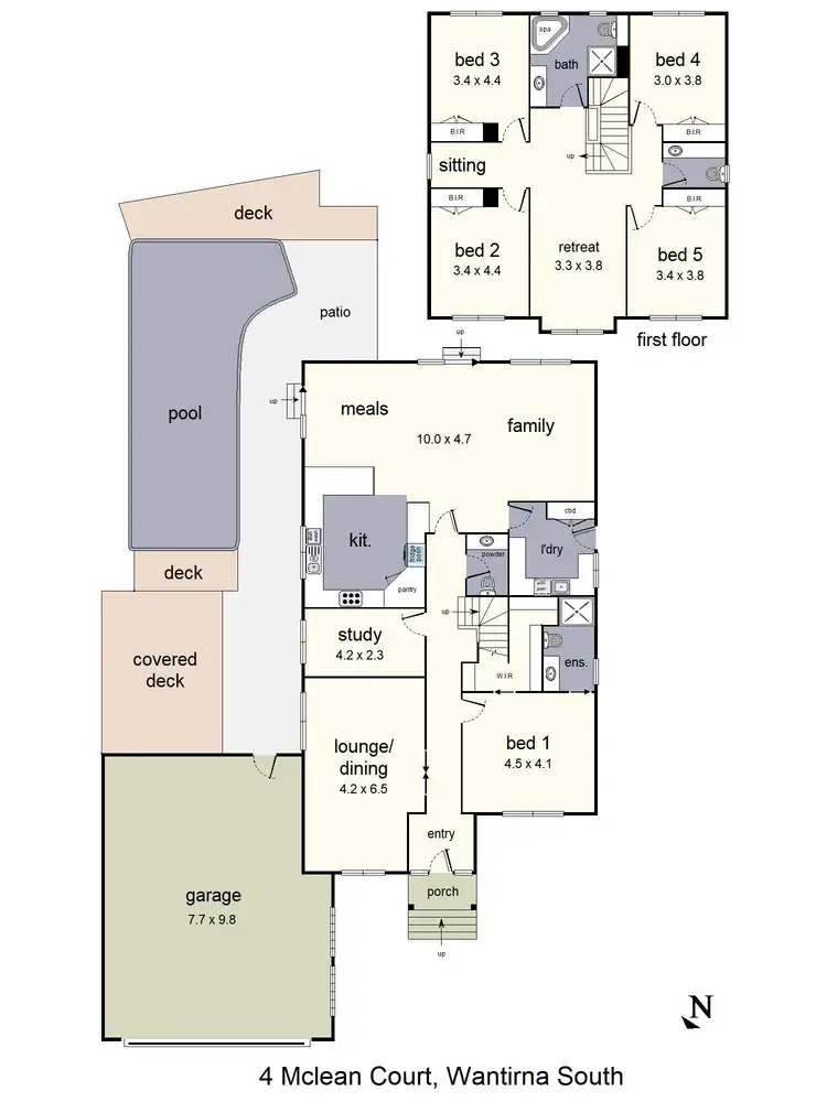 Floorplan of Homely house listing, 4 McLean Court, Wantirna South VIC 3152