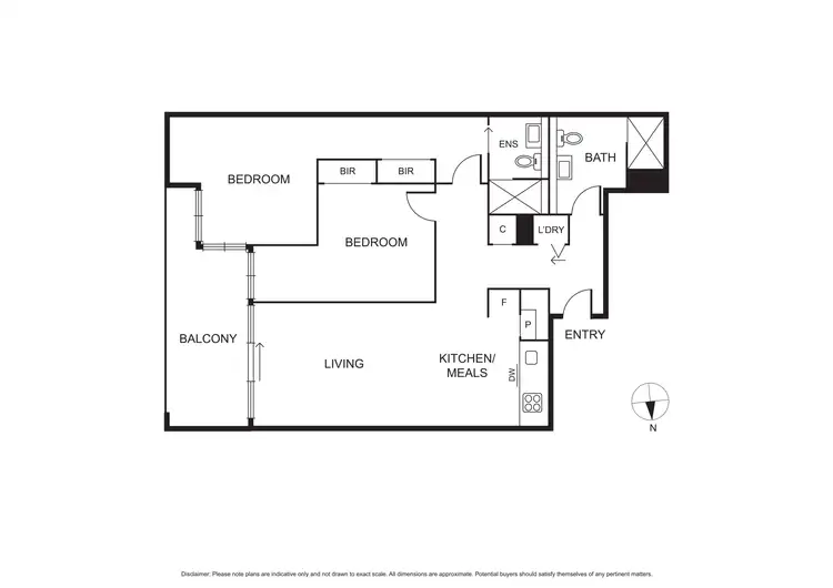 Floorplan of Homely apartment listing, 204/85 Leveson Street, North Melbourne VIC 3051
