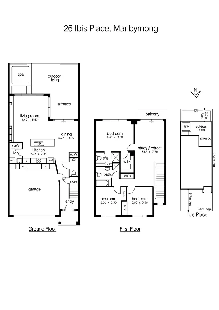 Floorplan of Homely house listing, 26 Ibis Place, Maribyrnong VIC 3032