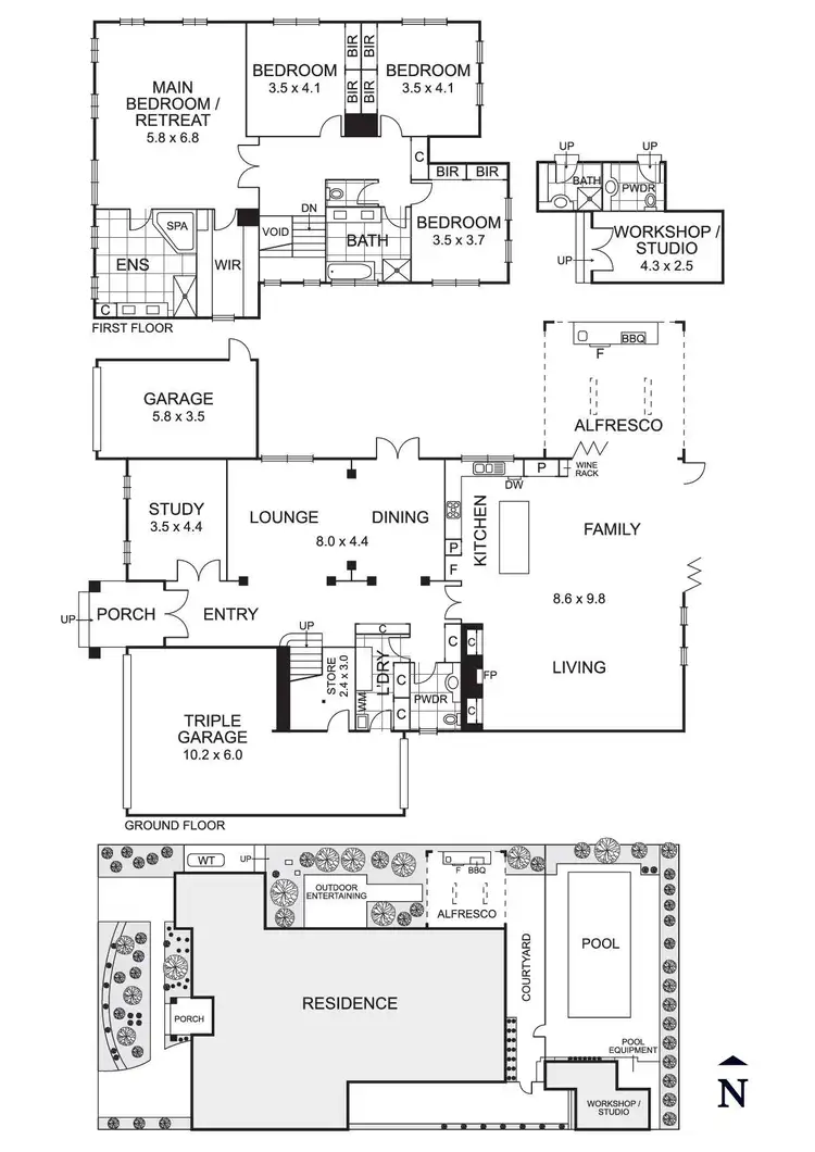 Floorplan of Homely house listing, 6 Penderel Way, Bulleen VIC 3105