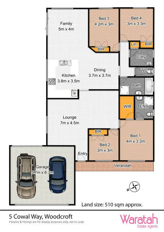 Floorplan of Homely house listing, 5 Cowal Way, Woodcroft NSW 2767