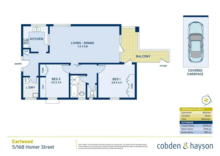 Floorplan of Homely apartment listing, 5/168 Homer Street, Earlwood NSW 2206