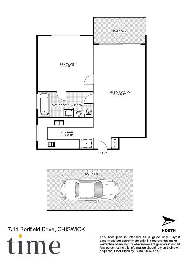 Floorplan of Homely apartment listing, 7/14 Bortfield Drive, Chiswick NSW 2046