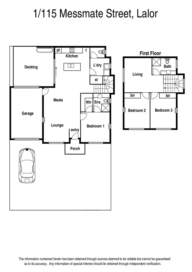 Floorplan of Homely townhouse listing, 1/115 Messmate Street, Lalor VIC 3075