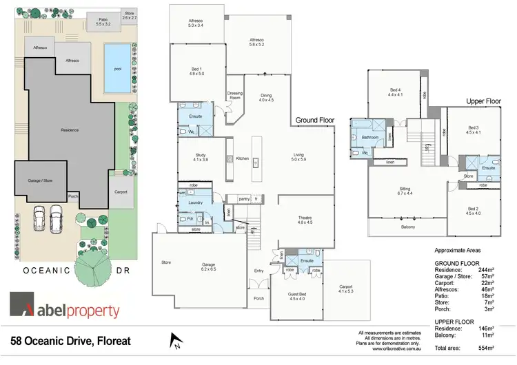 Floorplan of Homely house listing, 58 Oceanic Drive, Floreat WA 6014
