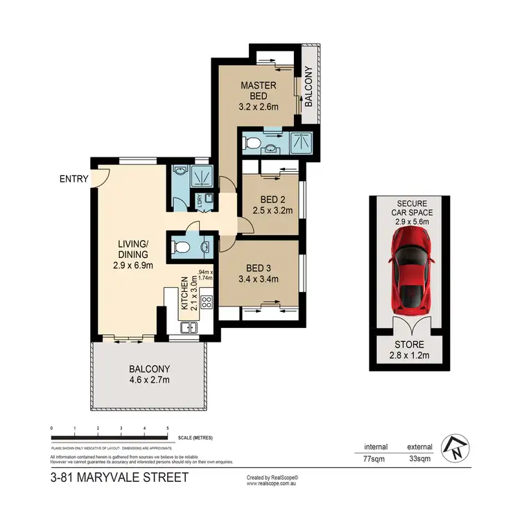 Floorplan of Homely unit listing, 3/81 Maryvale Street, Toowong QLD 4066