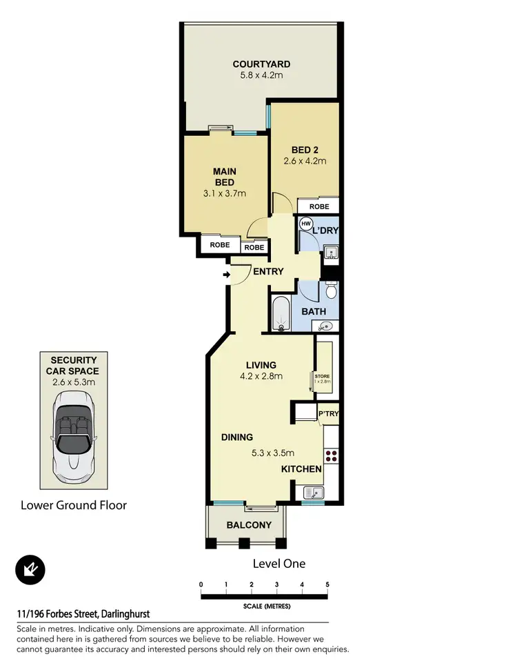 Floorplan of Homely apartment listing, 11/196 Forbes Street, Darlinghurst NSW 2010
