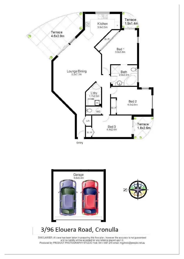 Floorplan of Homely apartment listing, 3/96 Elouera Road, Cronulla NSW 2230