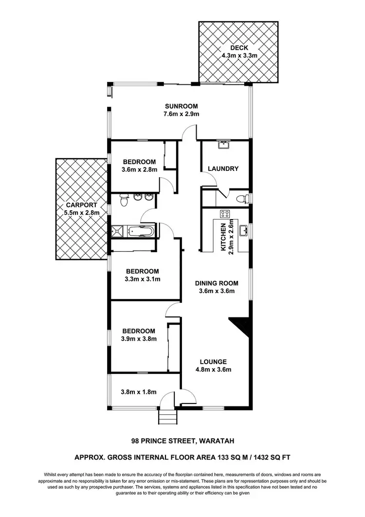 Floorplan of Homely house listing, 98 Prince Street, Waratah NSW 2298