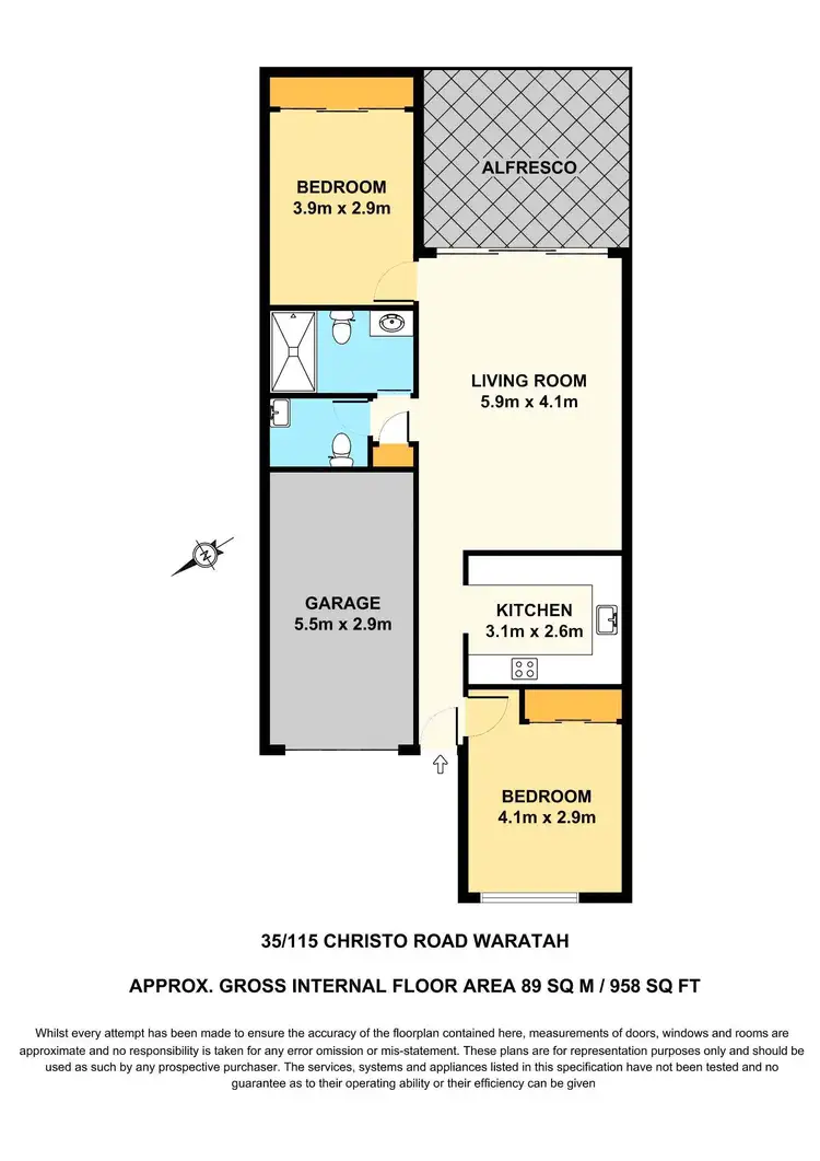 Floorplan of Homely villa listing, 35/115 Christo Road, Waratah NSW 2298