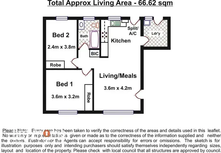 Floorplan of Homely unit listing, 5/32 Boord Street, Semaphore South SA 5019