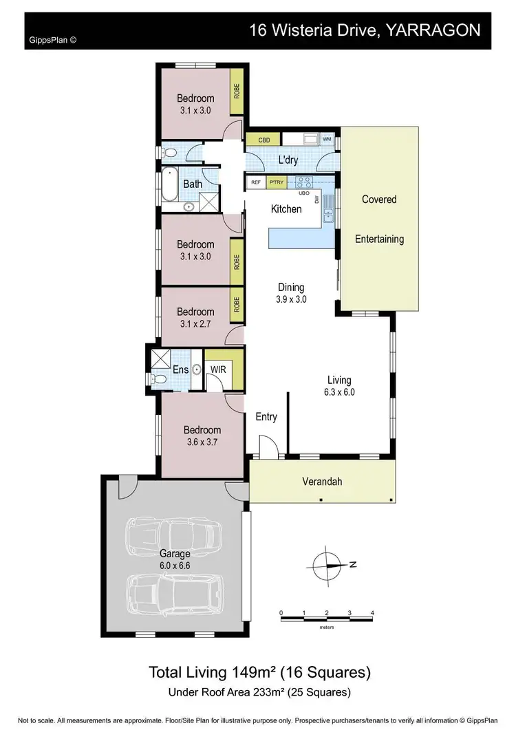 Floorplan of Homely house listing, 16 Wisteria Drive, Yarragon VIC 3823