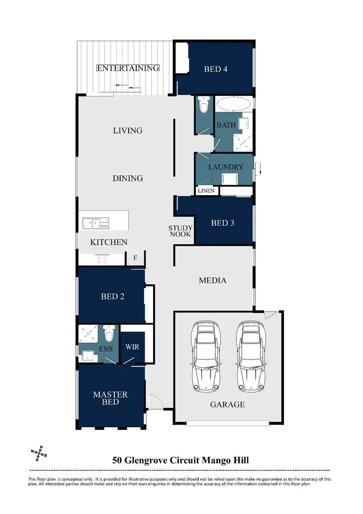 Floorplan of Homely house listing, 50 Glengrove Circuit, Mango Hill QLD 4509