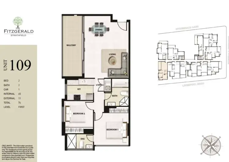Floorplan of Homely apartment listing, 109/549-557 Liverpool Road, Strathfield NSW 2135