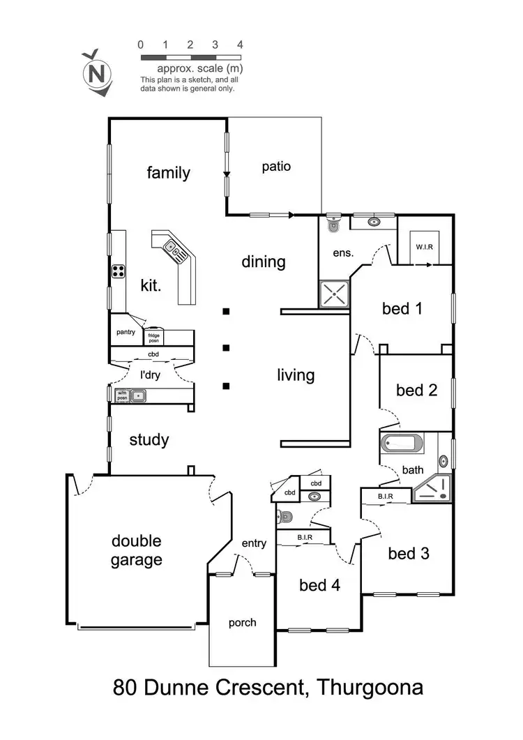 Floorplan of Homely house listing, 80 Dunne Crescent, Thurgoona NSW 2640