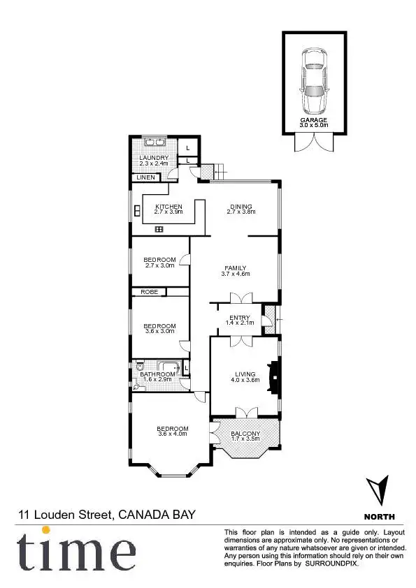 Floorplan of Homely house listing, 11 Louden Street, Canada Bay NSW 2046