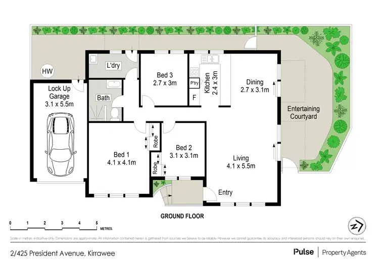 Floorplan of Homely villa listing, 2./425 President Avenue, Kirrawee NSW 2232