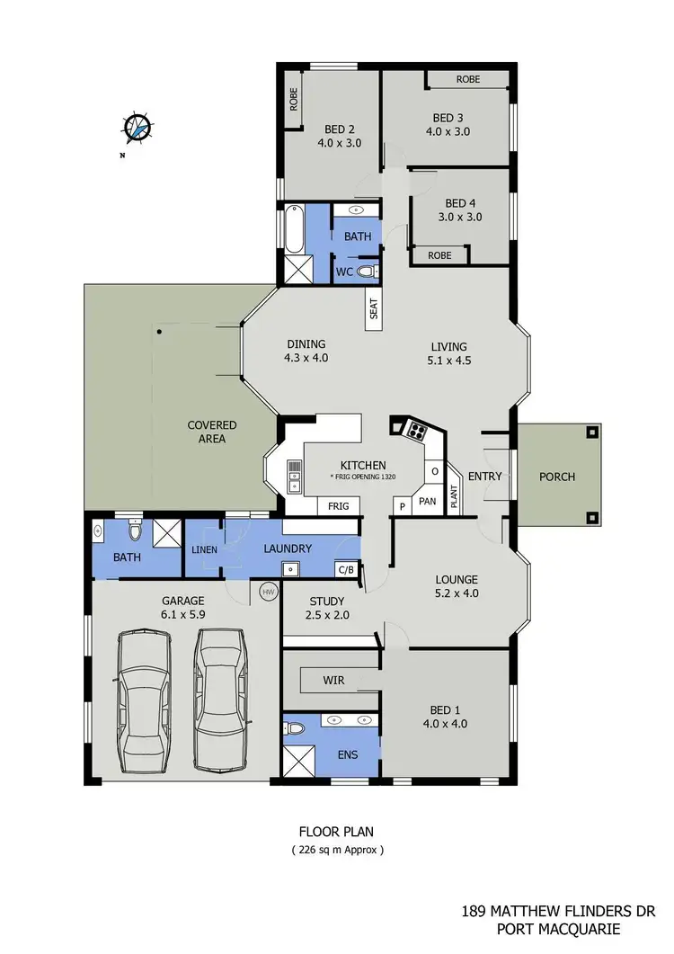 Floorplan of Homely house listing, 189 Matthew Flinders Drive, Port Macquarie NSW 2444