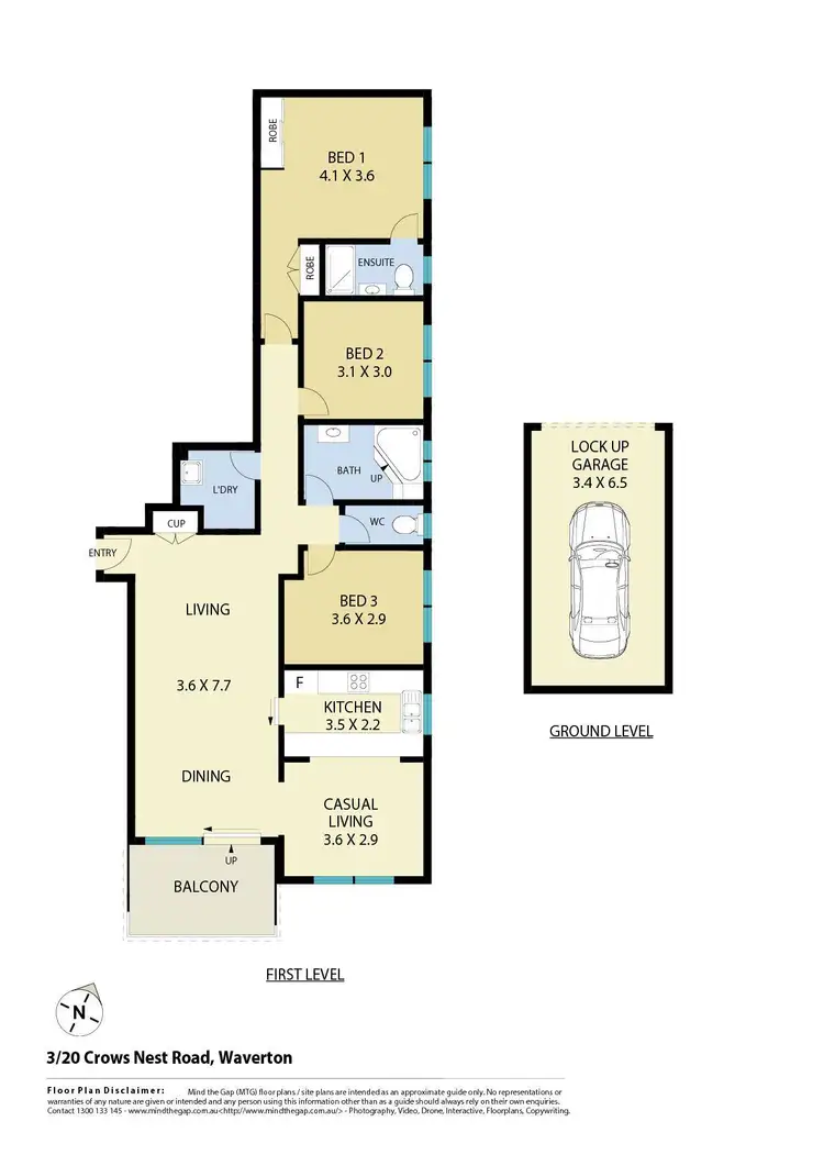 Floorplan of Homely apartment listing, 3/20 Crows Nest Road, Waverton NSW 2060