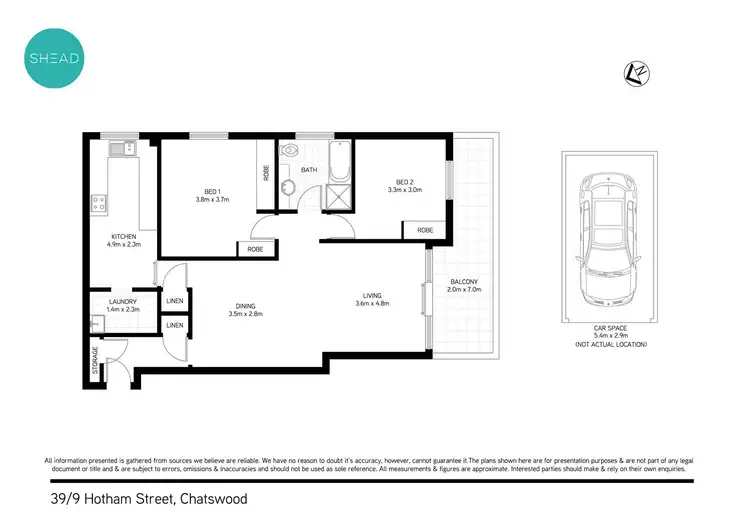 Floorplan of Homely apartment listing, 37/9 Hotham Street, Chatswood NSW 2067