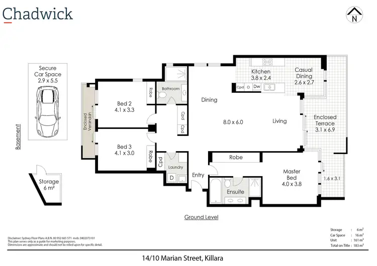 Floorplan of Homely apartment listing, 14/10 Marian Street, Killara NSW 2071