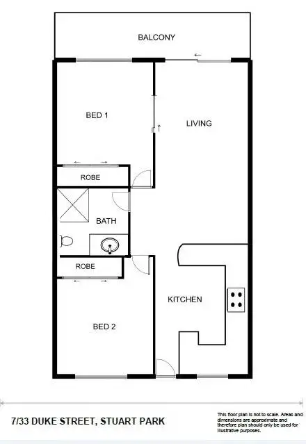 Floorplan of Homely unit listing, 7/33 Duke Street, Stuart Park NT 820