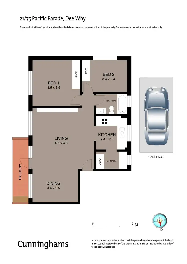 Floorplan of Homely apartment listing, 21/75 Pacific Parade, Dee Why NSW 2099