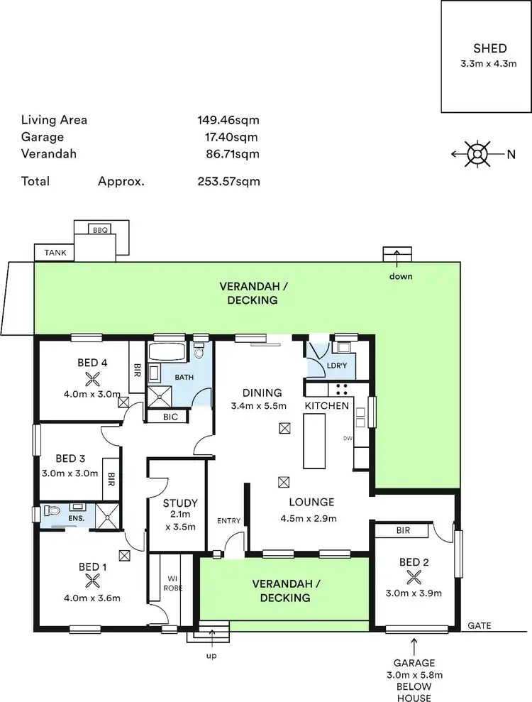 Floorplan of Homely house listing, 43 Heysen Avenue, Hope Valley SA 5090
