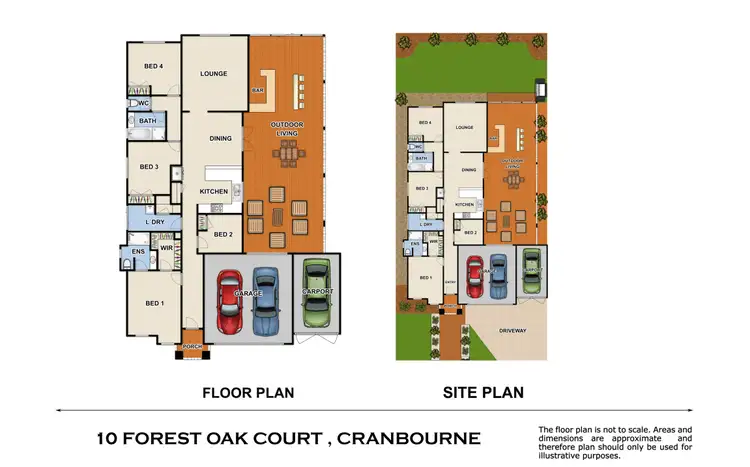 Floorplan of Homely house listing, 10 Forest Oak Court, Cranbourne VIC 3977