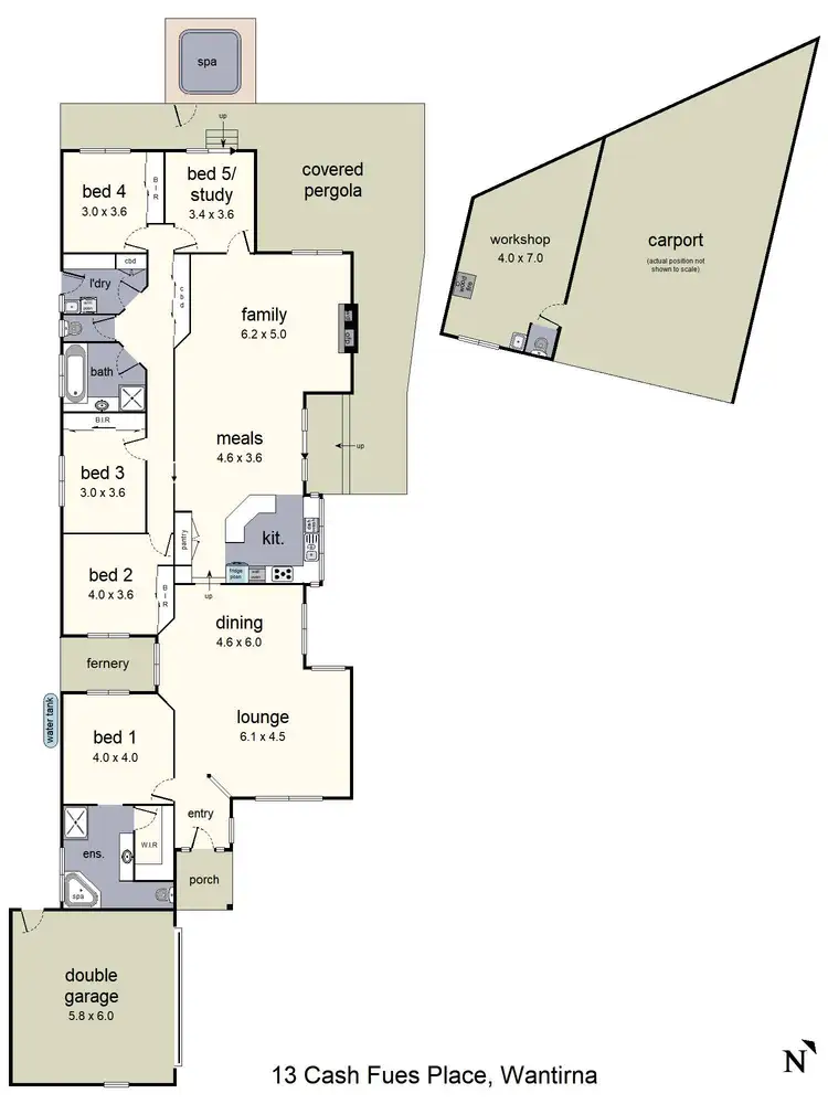 Floorplan of Homely house listing, 13 Cash Fues Place, Wantirna VIC 3152