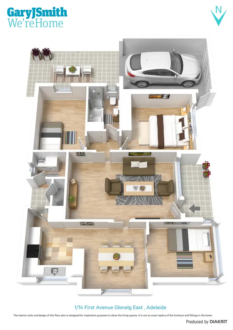 Floorplan of Homely unit listing, 1/14 First Avenue, Glenelg East SA 5045