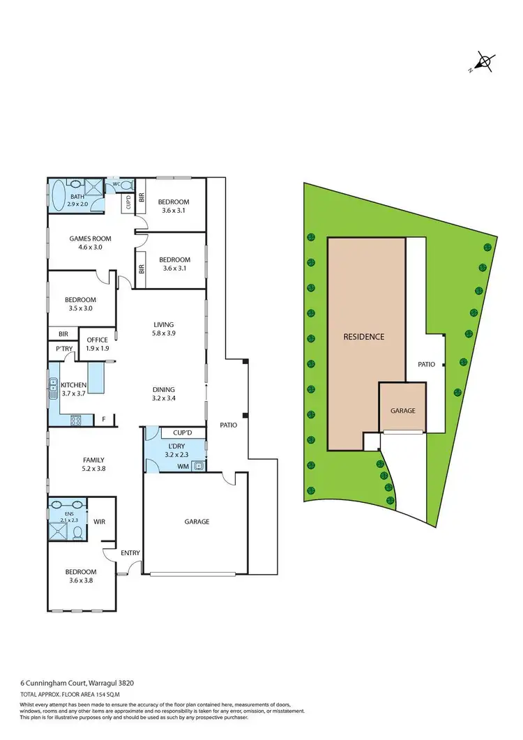 Floorplan of Homely house listing, 6 Cunningham Court, Warragul VIC 3820