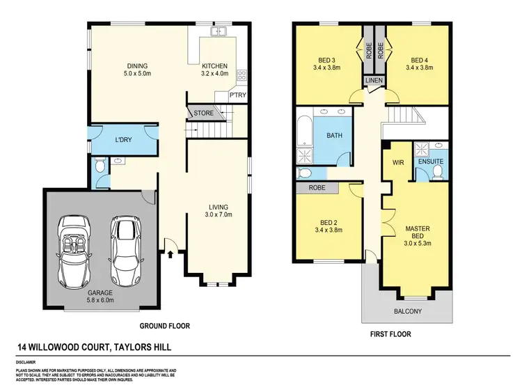 Floorplan of Homely house listing, 14 Willowood Court, Taylors Hill VIC 3037