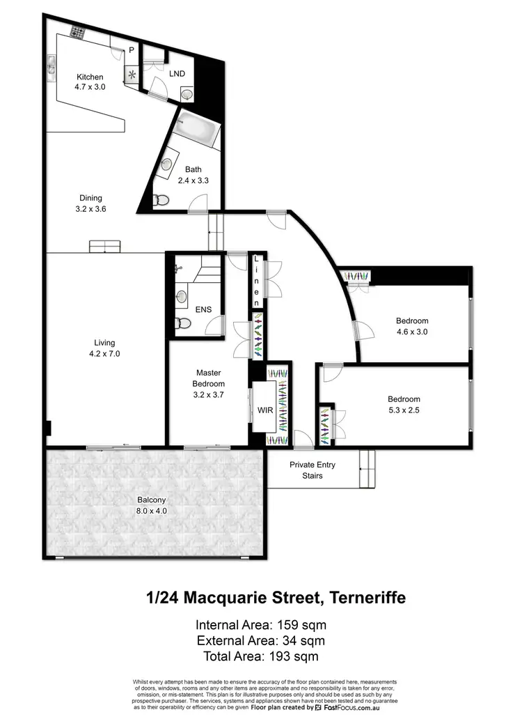 Floorplan of Homely apartment listing, 101/24 Macquarie Street, Teneriffe QLD 4005