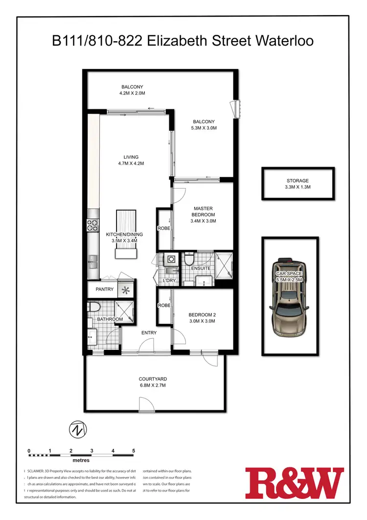 Floorplan of Homely apartment listing, B111/810-822 Elizabeth Street, Waterloo NSW 2017