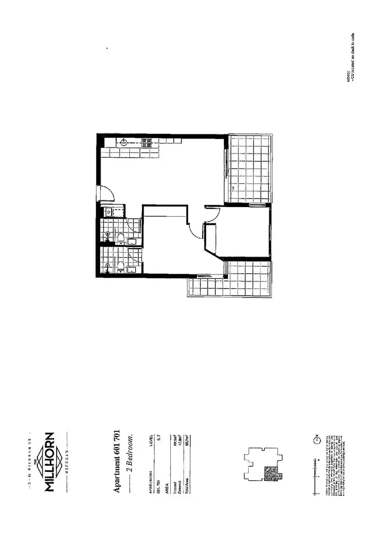 Floorplan of Homely apartment listing, Level 7/701/5-11 Wickham Street, Wickham NSW 2293